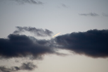 dark clouds at last light