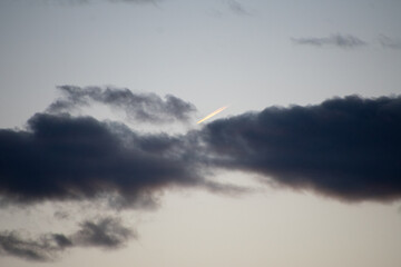 dark clouds at last light