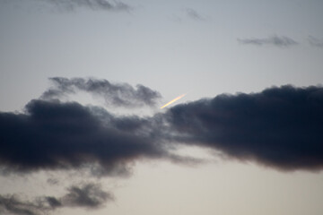 dark clouds at last light