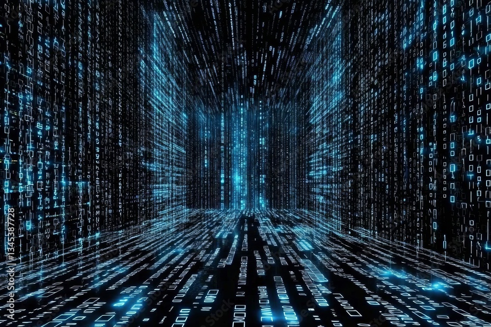 Fototapete the intersection of tech and reality: a dive into digital progress