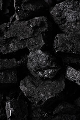 Natural black wood charcoal texture background