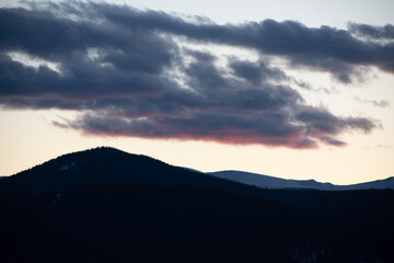 dark clouds at last light