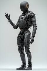 Fototapeta premium Futuristic Robot AI Android Cyborg Posing Technology Science Fiction