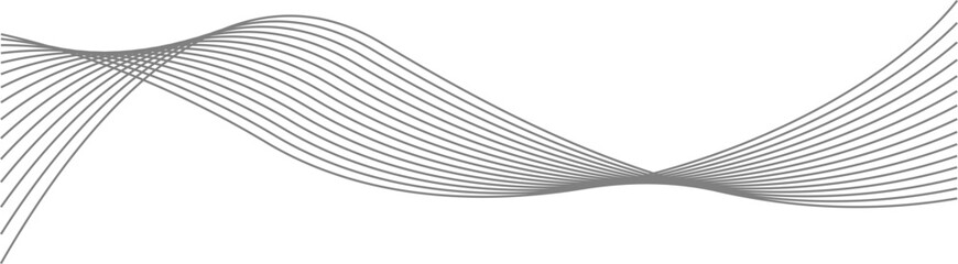 Minimalist Abstract Line Wave Element