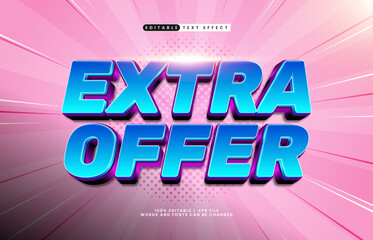 extra offer editable text effect with a sale and discount text effect