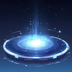 Fototapeta premium Futuristic Space Portal, Energy Nexus