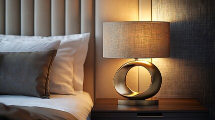 Modern home d&eacute;cor lamp with golden elegance high resolution picture