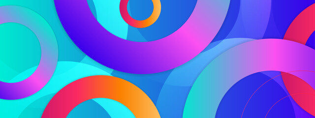 abstract colorful gradient circular geometric background vector illustration