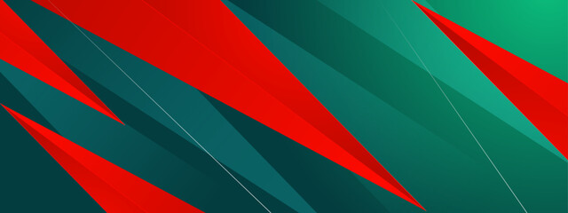 simple and elegant green and red abstract geometric background in a sleek style vector illustration, for presentation design, wallpaper, or website background