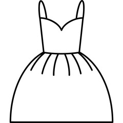 icon - flashion clothes - black outline