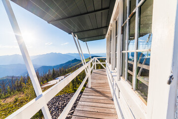 Fototapeta premium View From The Deck Of A Fire Lookout