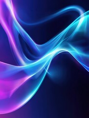 Abstract Blue and Purple Waves
