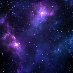 Fototapeta premium Cosmic Nebula, Stars, Purple Galaxy