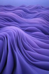Fototapeta premium Abstract Purple Wave Landscape Digital Art