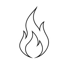 Flame Line Art Illustration