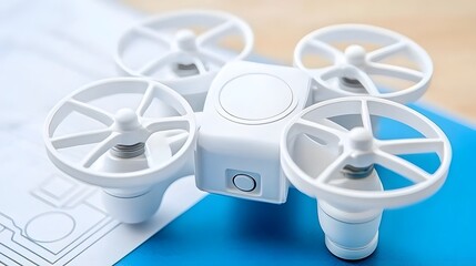 Futuristic urban air monitoring drones mapping pollution hotspots and dynamically adjusting purification systems to maintain clean sustainable environments in smart cities of the future