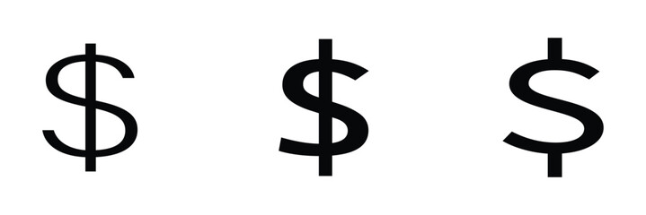 Obraz premium American dollar currency or dollar symbol flat icon for apps and websites on white background.
