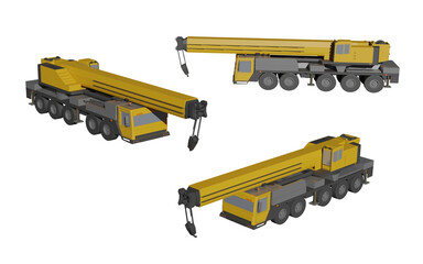 Obraz premium crane truck with several angle shot