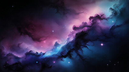 Naklejka premium night sky with stars and clouds