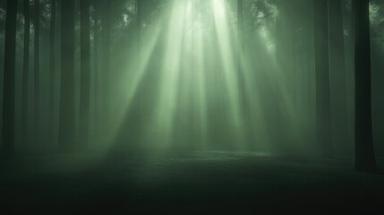 Mystical forest bathed in ethereal sunlight (1)