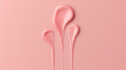 Abstract liquid art with pink glossy texture