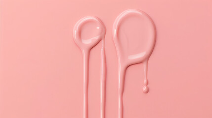Abstract liquid art with pink glossy texture