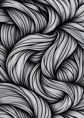 Dynamic Interwoven Strands of Gray Serpentine Curves Abstract Artistic Expression Creative Design