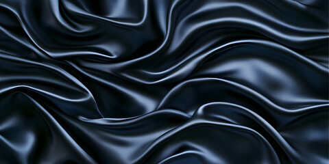 Fototapeta premium Luxurious Dark Satin Fabric Textured Background With Soft Light And Flowing Creases And Shadows For Design Use Case. Background Design For Use in Projects And Media. Stylish