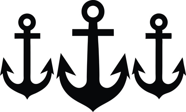 recommend clip art: Ship anchor silhouette vector, Anchor vector icon