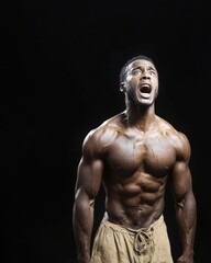 Obraz premium West African experiencing throbbing pain, depicting real emotion and struggle.