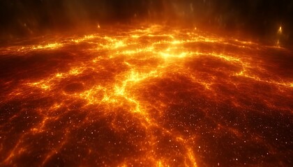Obraz premium Fiery Stellar Surface for Cosmic Inferno.