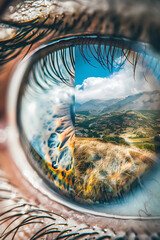 Metaphorical Visualization of Vision Correction Through a Comparative Human Eye Study