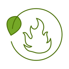 Ecology and Nature Green Icon. Concept of Green Technology, Climate Change, Environmental Sustainability Symbol in Minimal Style. Editable Stroke Vector Illustration Line Icon
