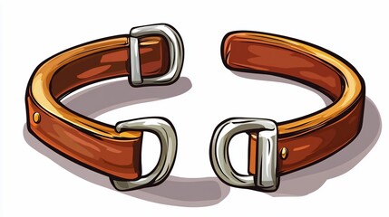 Elegant Leather Belts with Silver Buckles, Fashion Accessories Concept