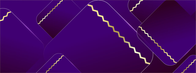 simple purple and gold abstract geometric background with shapes vector illustration