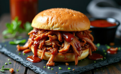 bbq pulled pork burger