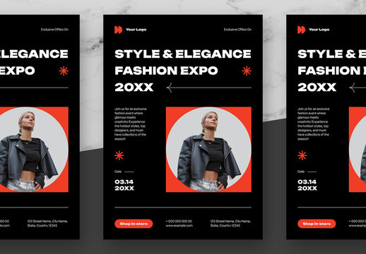 Red And Orange Fashion Flyer