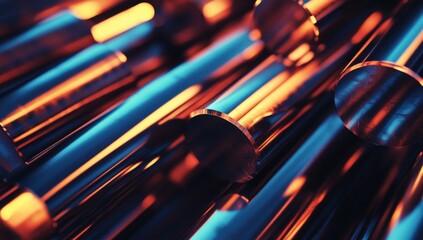 Abstract Industrial Metal Cylinders