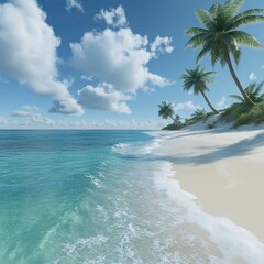 Tropical Island Beach Paradise: Stunning Seascape