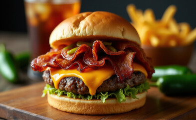 green chile bacon burger