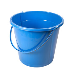 Blue Plastic Bucket Image isolated on transparent background