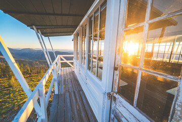 Last Light Through Mountain Cabin Window
