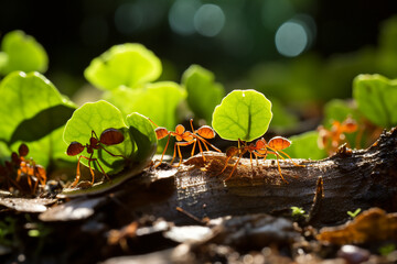 Shining a spotlight on invaluable contribution of leaf cutter ants to environment, their vibrant symbiotic relationship with ecosystems takes center stage, showcasing their vital role in dynamic recyc