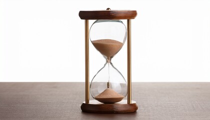 hourglass on transparent white background