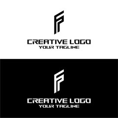 creative letter logo fp design vector