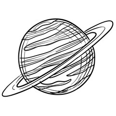 saturn handdrawn illustration © nikagraphic