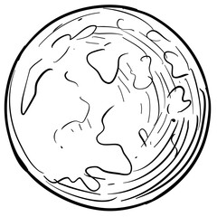 planet handdrawn illustration