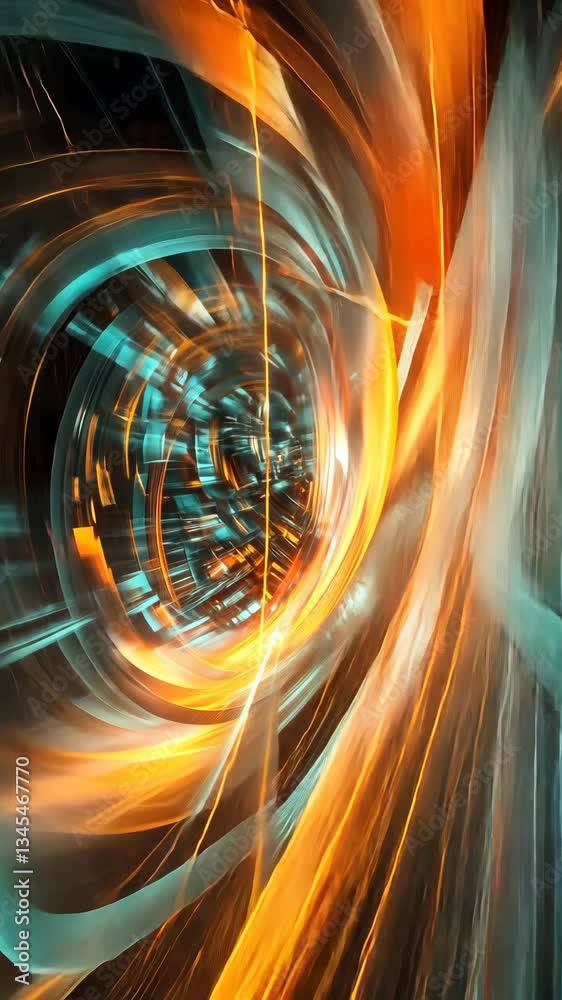 Wall mural abstract digital art with futuristic lines and glowing patterns, bold and dynamic composition, artis