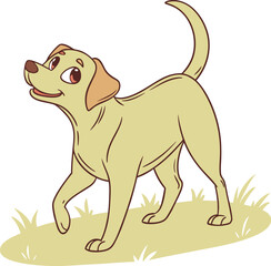 Labrador Retriever Dog Illustration