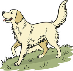 Labrador Retriever Dog Illustration